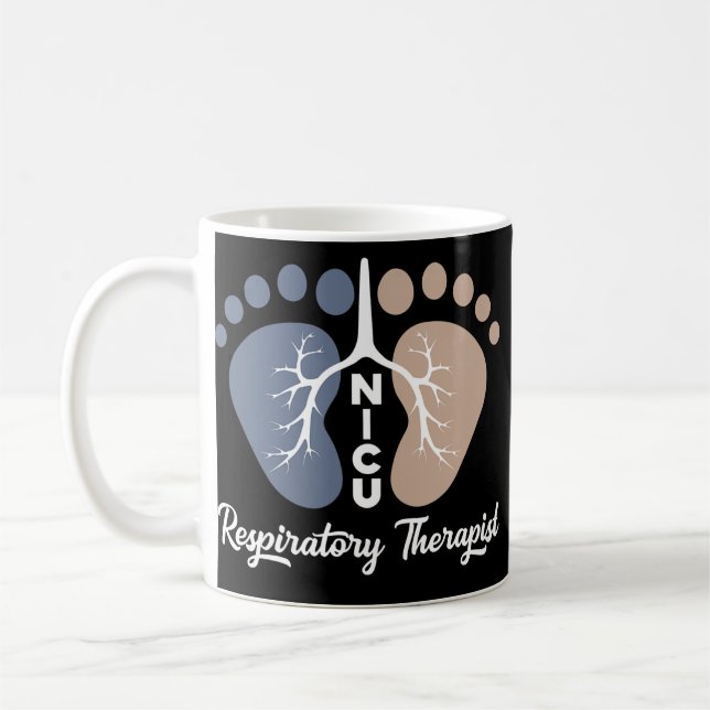 NICU Respiratory Therapary RT Credential Kaffeetasse (Links)