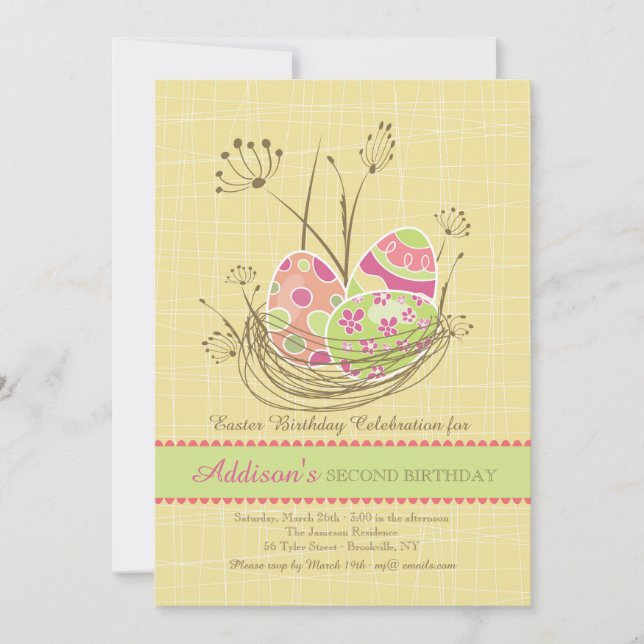 Nid de la nature Invitation de fête d'anniversaire (Devant)