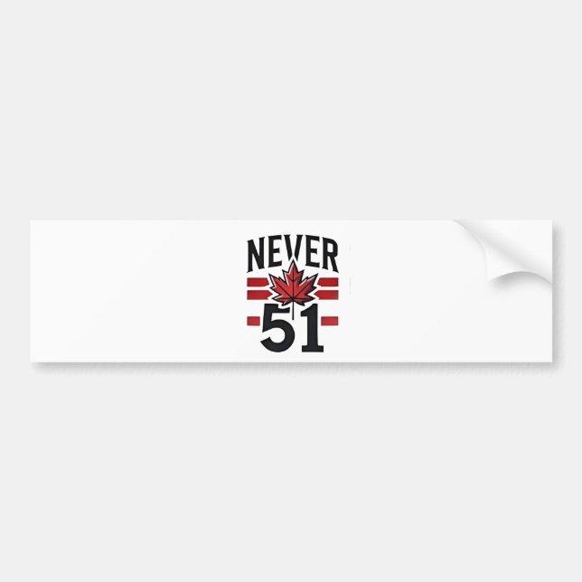 Nie 51. Funny Canada ist nicht Fot Sale Autoaufkleber (Vorne)