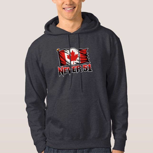 Nie 51, kanadische Flagge, Hoodie (Vorderseite)