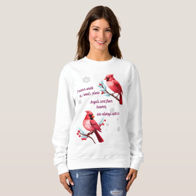 nie allein Kardinal aus dem Himmel Sweatshirt (Vorne ganz)