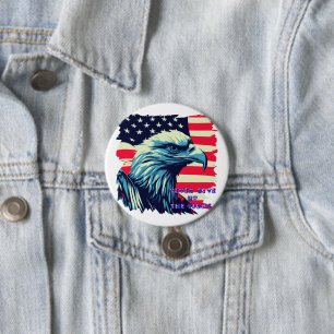 Nie aufgeben Amerika Eagle USA Art Button