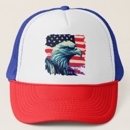 Nie aufgeben Amerika Eagle USA Art Truckerkappe