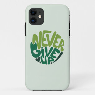 Nie aufgeben - Grüne positive Handschrift Case-Mate iPhone Hülle