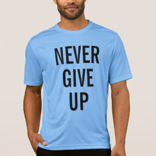 Nie aufgeben Mens Elegante Carolina Blue Moderne T-Shirt