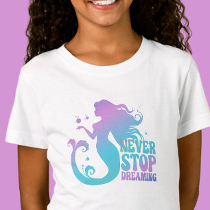 Nie aufhören zu träumen - Pink Mermaid Girls Tshir T-Shirt