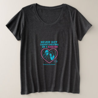 Nie beim Schummeln auf KissCam erwischt Neon-Kunst Große Größe T-Shirt