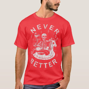 Nie besser abkühlen Skelett Einhorn Schwimmen Fl T-Shirt