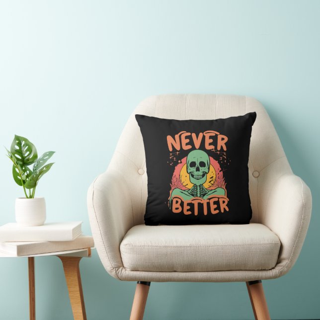 Nie besser Skeleton Halloween Kissen (Stuhl )
