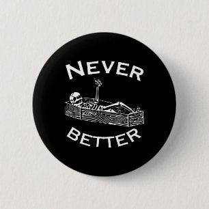 Nie besser Skeleton Lazy Halloween Kostümspass S Button