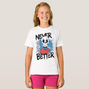 Nie besser Skeletts Friedenszeichen T-Shirt