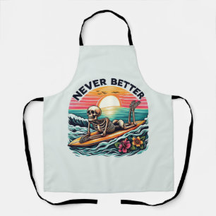 Nie besser - Skelettsurfing Sunset Wave Design Schürze