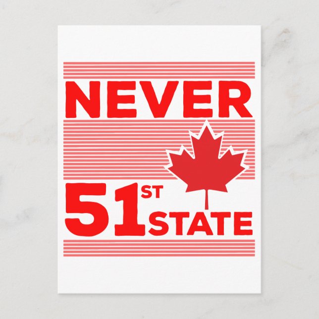 Nie der 51. Staat Postkarte (Vorderseite)