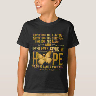 Nie die Hoffnung aufgeben Krebsbewusstsein im Kind T-Shirt