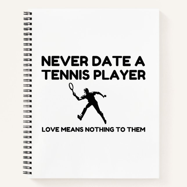 Nie ein Tennisspieler Notizbuch (Vorderseite)