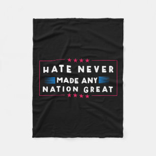 Nie eine Nation groß gemacht Fleecedecke