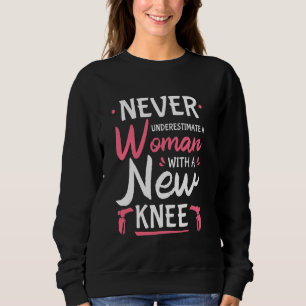 Nie eine weibliche Neubesetzung des Knie unterschä Sweatshirt