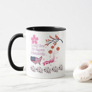 Nie endende Freundschaft schwarz & weiß Tasse