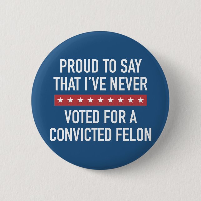 Nie für Trump stimmen Button (Vorderseite)