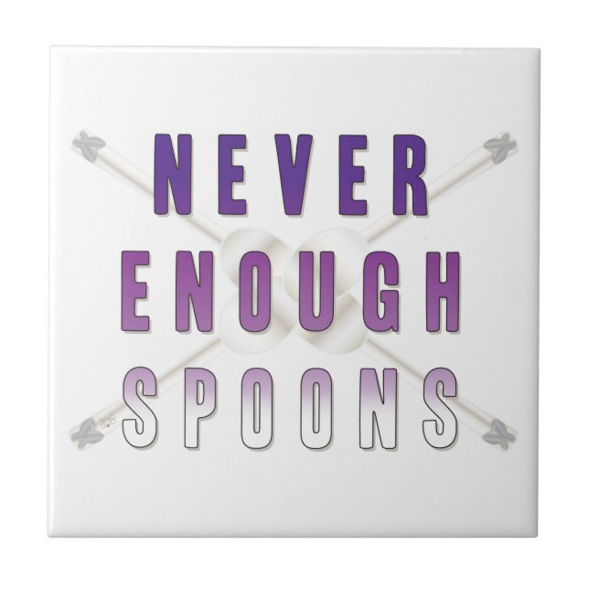 Nie genug Löffel Fliese (Vorderseite)