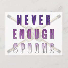 Nie genug Löffel Postkarte