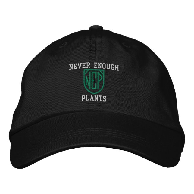 Nie genug Pflanze bestickt Baseballhut Bestickte Baseballkappe (Vorderseite)