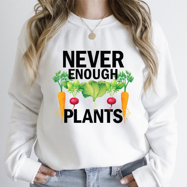Nie genug Pflanze Gartenarbeit über Mama Weiß T-Shirt (Never Enough Plants Gardening Lover Mom White T-Shirt)