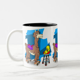 ¡ Nie Heudrama de Lama!! 2 Zweifarbige Tasse