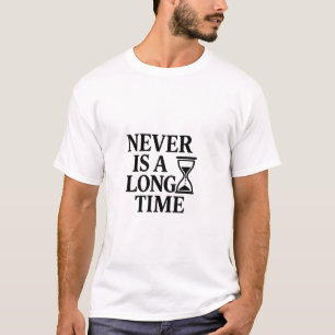 Nie ist es lange - Minimalistisches Stundenglas we T-Shirt