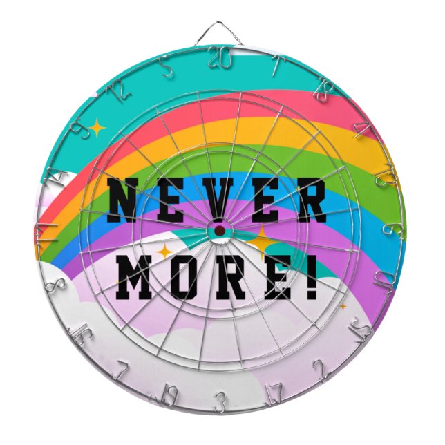 nie mehr Regenbogenbund Dartscheibe (vorne)
