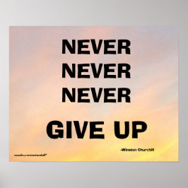 NIE NIE CHURCHILL POSTER AUFGEBEN