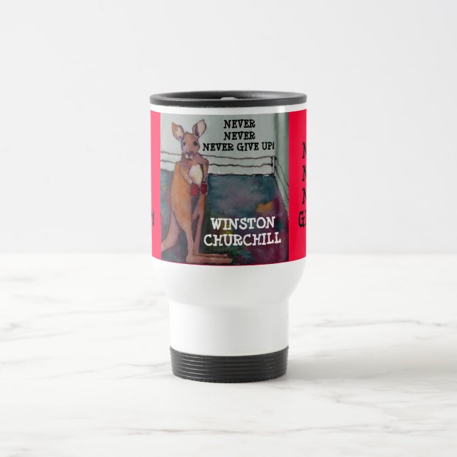 NIE NIE GEBEN SIE NIE AUF!  - REISE-TASSE REISEBECHER (Mittel)
