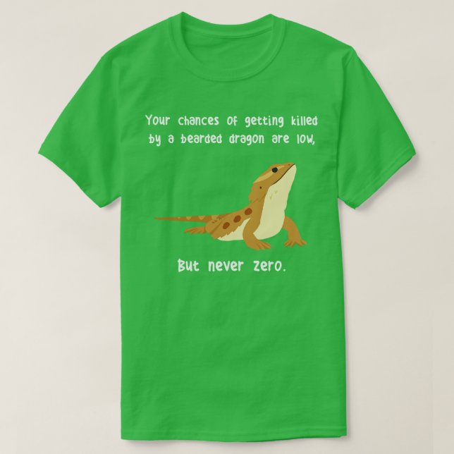 Nie Null beladener Drache T-Shirt (Design vorne)