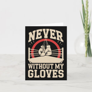 Nie ohne meine Handschuhe Boxsport Boxer Kampf Karte