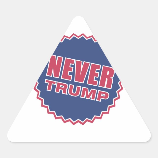nie Trumpf Dreieckiger Aufkleber (Vorderseite)