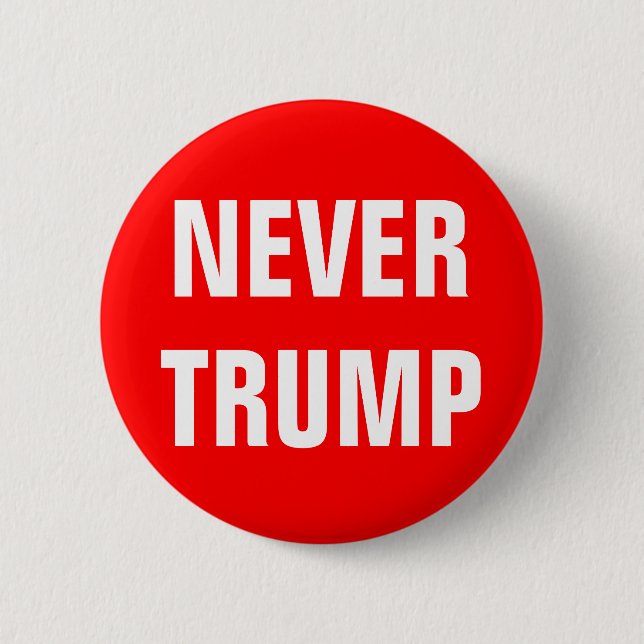 NIE TRUMPF für Präsidenten 2016 Button (Vorderseite)