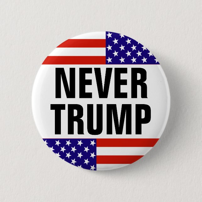 NIE TRUMPF für Präsidenten 2016 Button (Vorderseite)