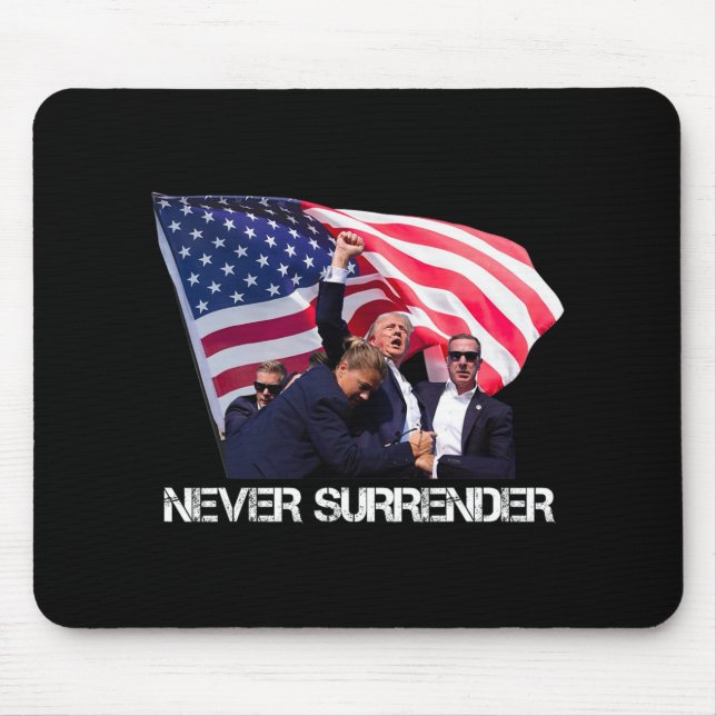 Nie übergeben T-Shirt Mousepad (Vorne)