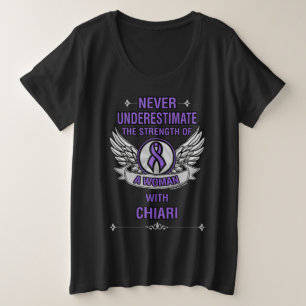 nie unterschätzen/Frau...Chiari Plus Größe T-Shi Große Größe T-Shirt