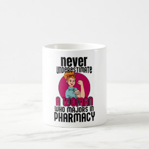 Nie unterschätzen Frauen Pharmacy Kaffeetasse