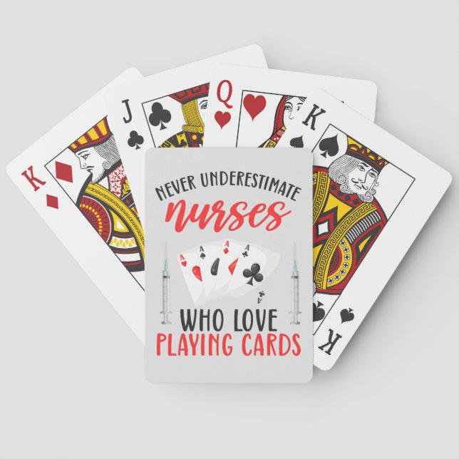 Nie unterschätzen Krankenschwestern, die Karten sp Spielkarten (Rückseite)