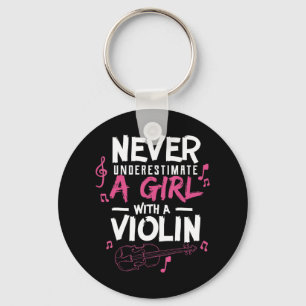 Nie unterschätzen Sie die Musiker der Violine Schlüsselanhänger