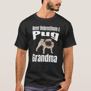 Nie unterschätzen Sie einen Mops Oma Hund Lover Ei T-Shirt