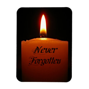 Nie vergessene Erinnerungs-Kerzen-Flamme Magnet