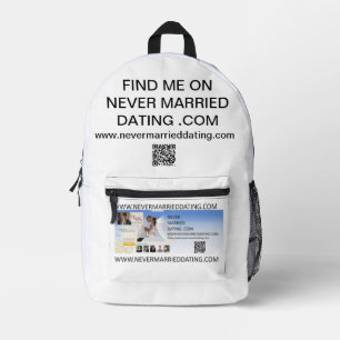 Nie Verheiratet Verabredet Back Pack Bedruckter Rucksack