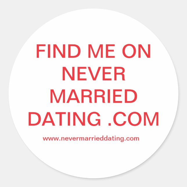 Nie Verheiratet Verabredet. Com Stickers (Vorderseite)