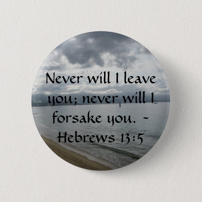 Nie verlasse ich Sie; nie verlasse ich Sie Button (Vorderseite)