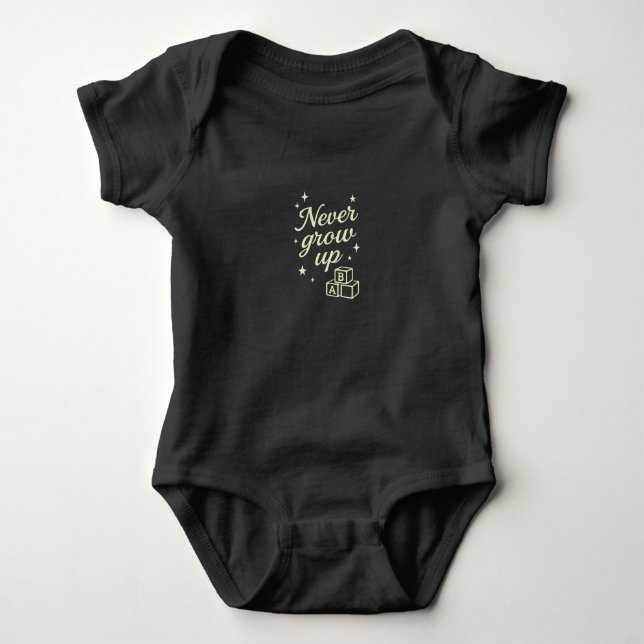 Nie wachsen Sie auf Baby Bodysuit Baby Strampler (Vorderseite)