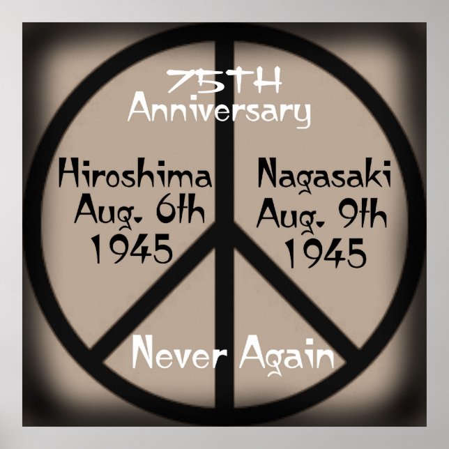 Nie wieder Hiroshima/Nagasaki-Jahrestag Poster (Vorne)