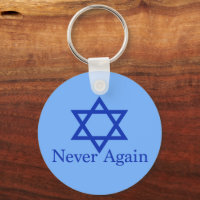 Nie wieder jüdisches Holocaust-Gedenken blau